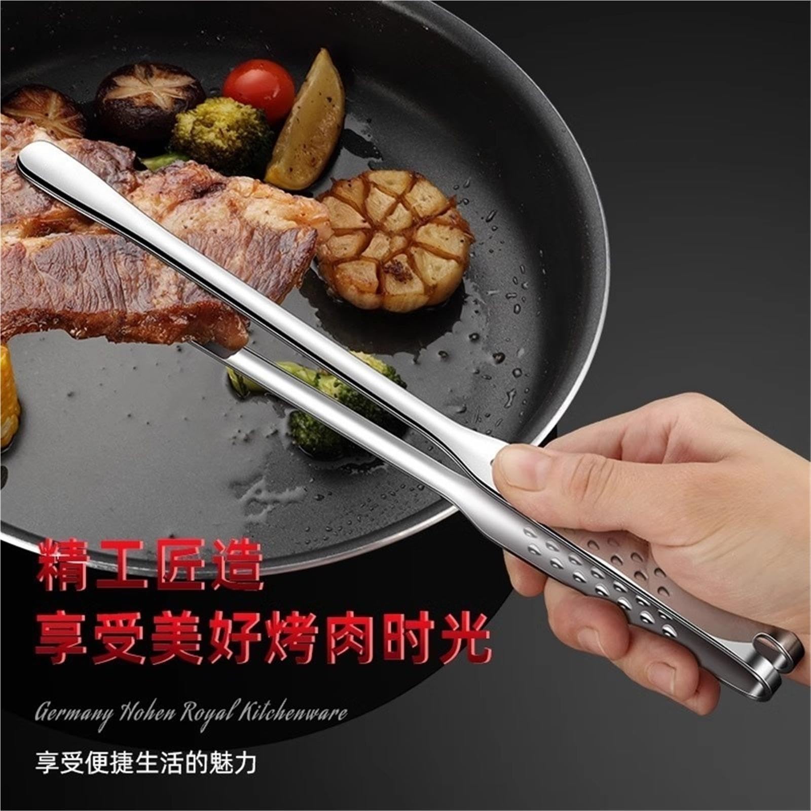 Pinze for Barbecue In Acciaio Inossidabile Da 3 Pezzi Per Cottura