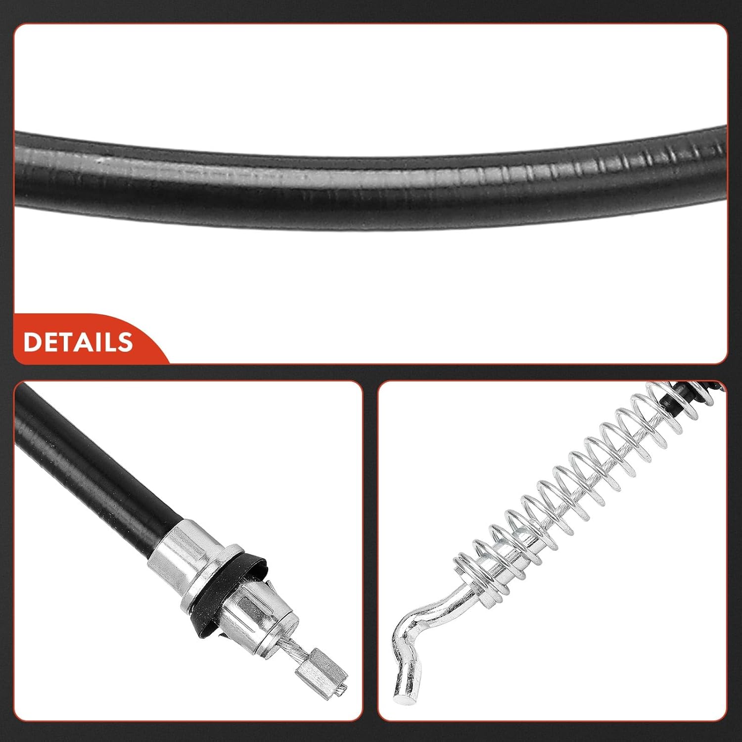 A-Premium Rear Passenger Side Parking Brake Cable Assembly Compatible with Ford Models: F-250 Super Duty 2000, F-350 Super Duty 1999-2000, F-450 Super Duty 2000, Excursion 2000