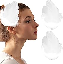 2 pièces pince à cheveux en plumes blanches, pince à cheveux en plumes de cygne blanc, pince à cheveux en plumes, couvre-chef du lac des cygnes pour costume de cygne blanc, accessoires de cheveux