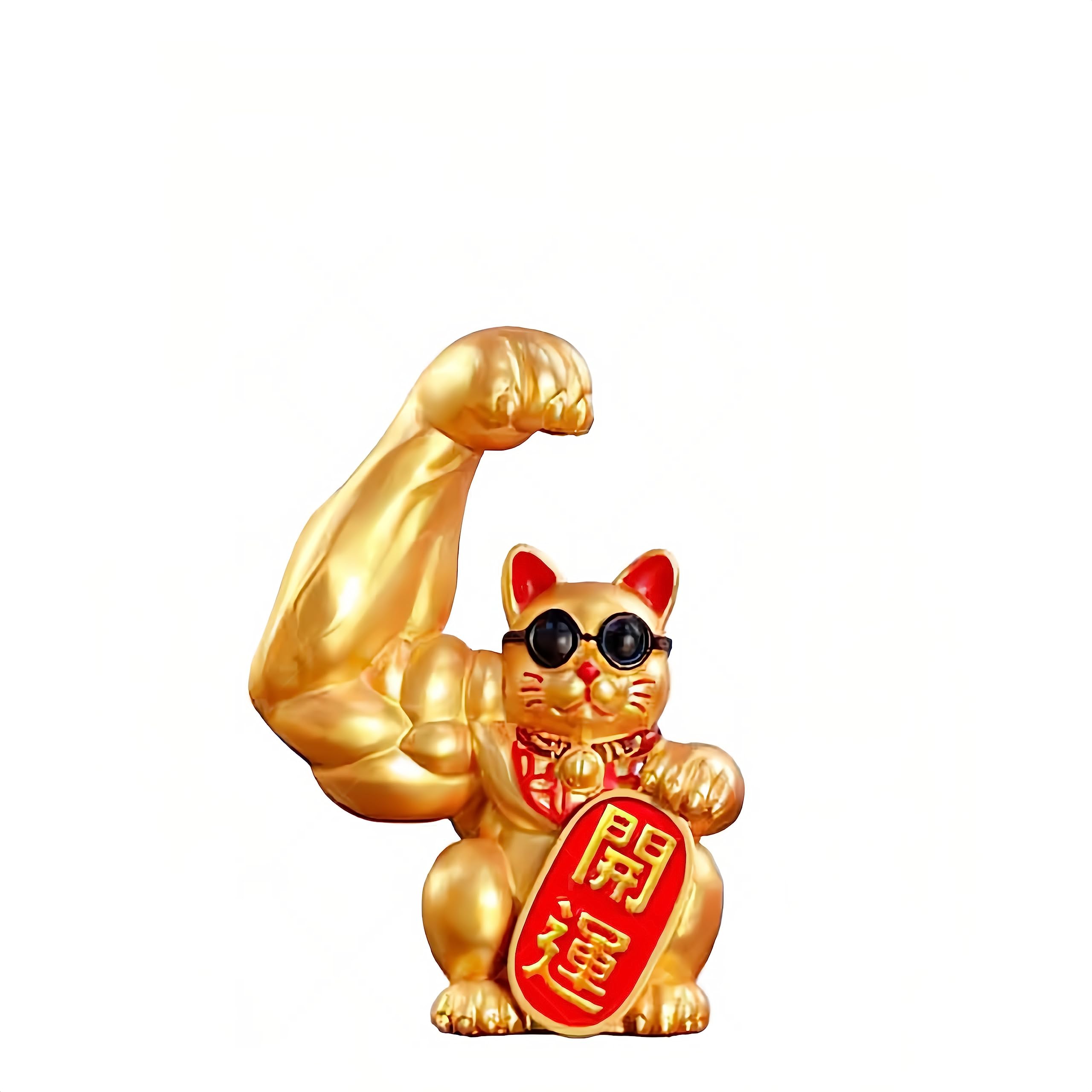 招き猫 置物 開運 招福 運気アップ 金運祈願 商売繁盛 ミニ 手のひらサイズ 開店祝い 新築祝い 風水アイテム 金運アップ 財運 金運 風水 運気上昇 人気 ギフト 縁起物 ラッキー猫 家 店飾り 雑貨 玄関 プレゼント オブジェ おもしろプレゼント 滑り止めマット付き (開運)