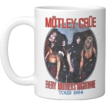 Motley Crue Every Mother's Nightmare 84 Tour Ceramic Mug, White