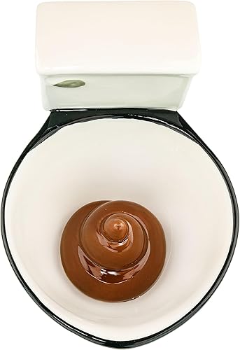 Miniatura 2 de Fairly Odd Novelties Taza de café de cerámica para inodoro, ahora con caca oculta, 11 onzas, color blanco
