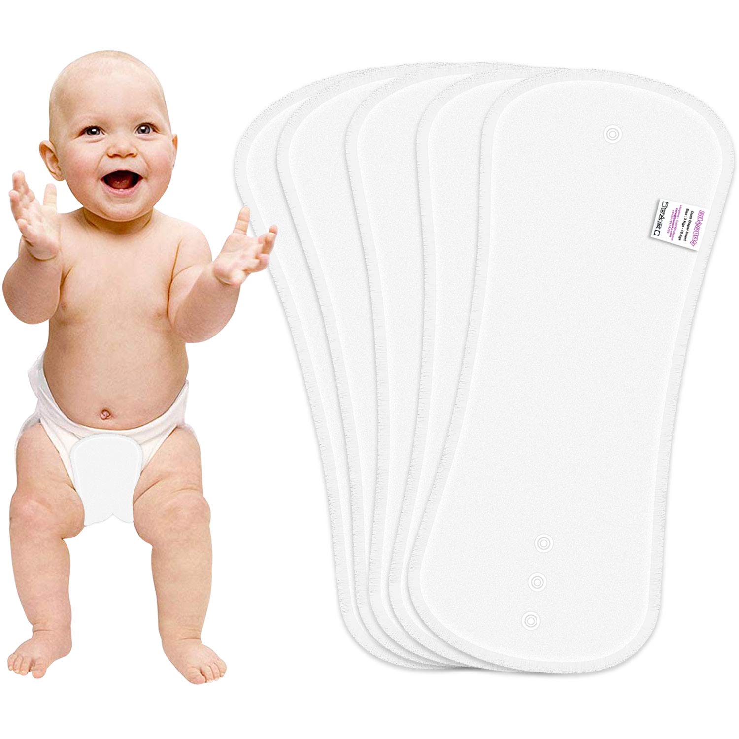 Bembika Cloth Daiper for Inserts Natures Cloth Diaper Liner, Wetfree Reusable Washable Cotton Diaper Nappy Inserts for Baby Cloth Diapers(Set of 5)(Polar Fleece-4 Layer)-image-30