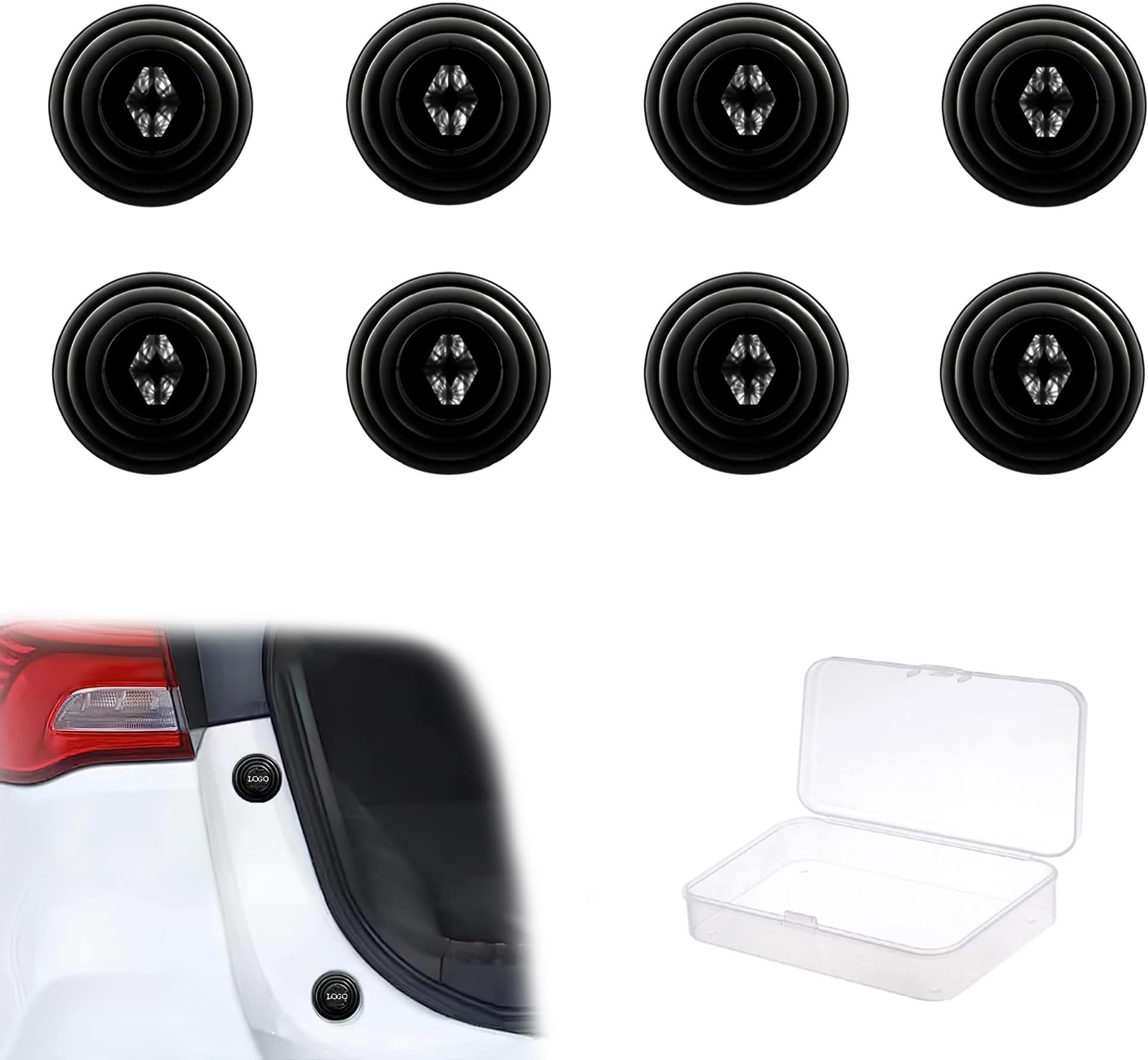WISKA Car Door Shock Absorber Protector Gasket Guard Pads Edge Stickers Accessories for Renault Kwid, Triber, Kiger, Duster, Lodgy, Pulse, Captur