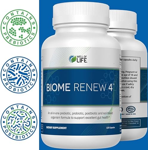 Miniatura 4 de Biome Renew 4 - Fórmula todo en uno para la salud digestiva y intestinal - con enzimas digestivas prebióticos y probióticos para un bioma intestinal