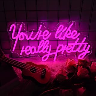 Your Like Really Pretty Neon Sign for Wall Decor Pink Lamp Usb Power Led Lights for Bedroom Girl Room Decor Night Light Party Wedding Decor Birthday Gifts for Women