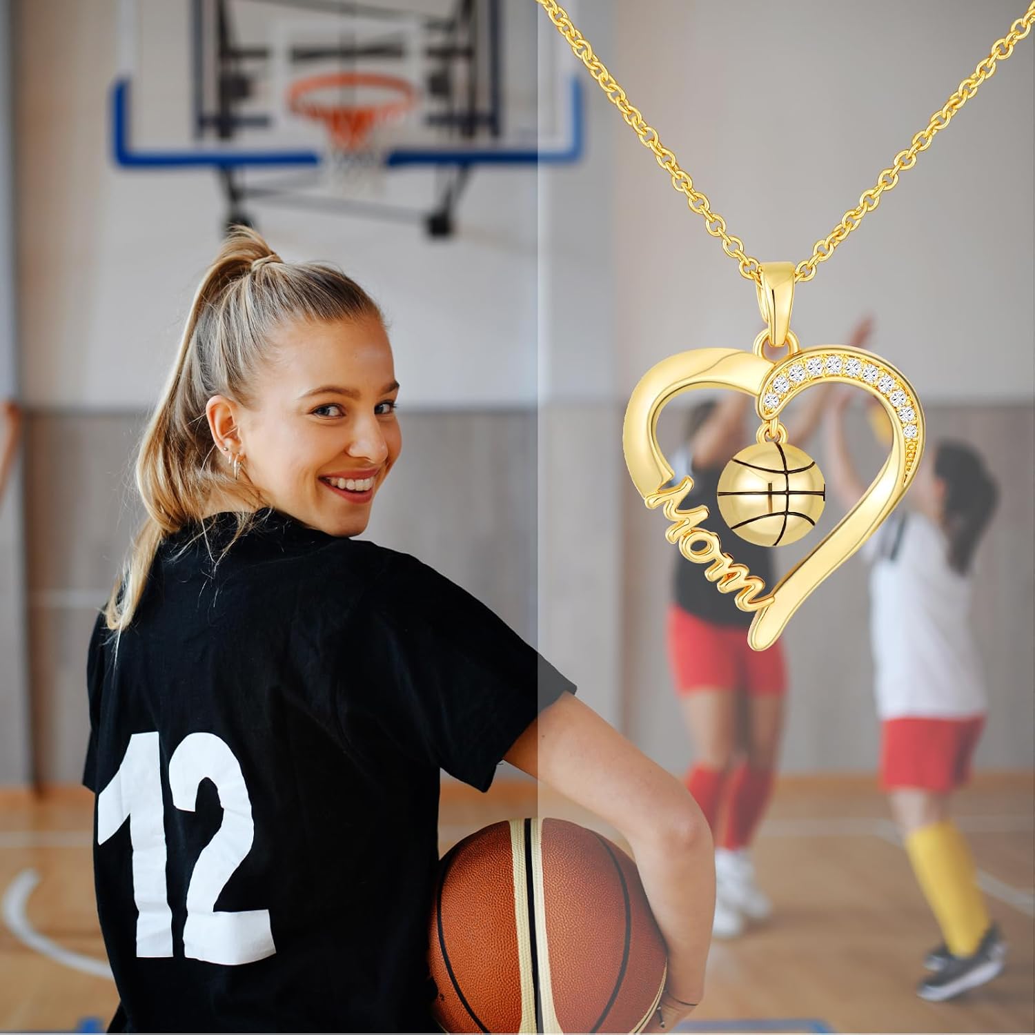 Baseball Soccer Softball Mom Necklace Gift for Women, 18K Gold Plated Sport Accessories Jewelry 18+2 Inches - Image 5