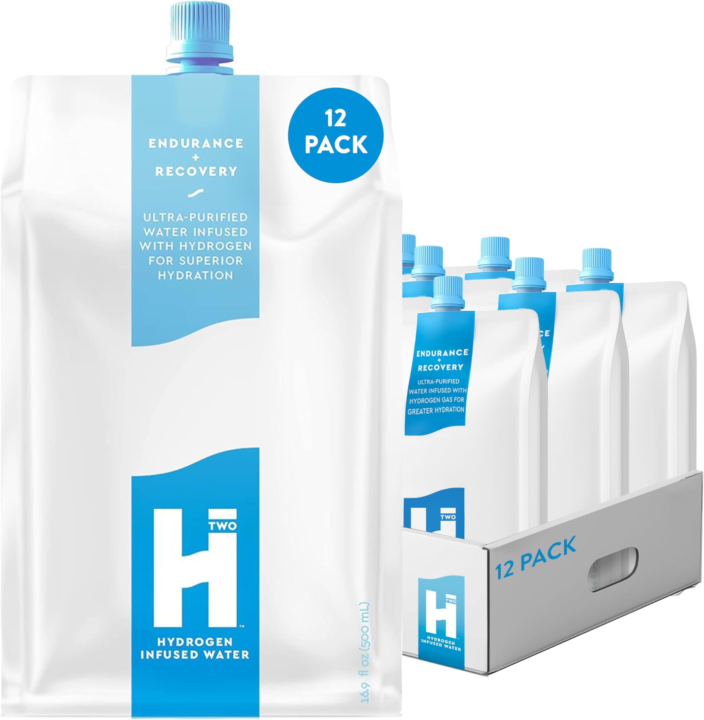 Molecular Hydrogen Water, Original Unflavored, Pure Source & Ultra-Purified Hydration Packets, 16.9oz 12 Pack, Energy Sports Drink, Performance & Recovery Support, Alternative to Hydrogenated Tablet - no Prep/Mess, 15 ppm