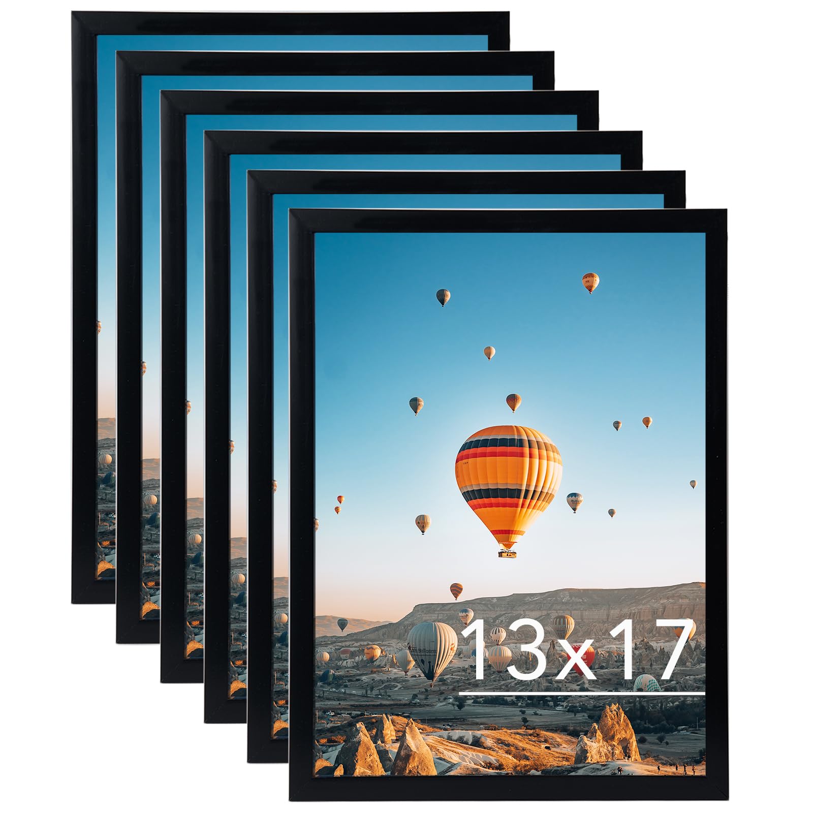 JCJMY 13x17 Black Picture Frame Set of 6