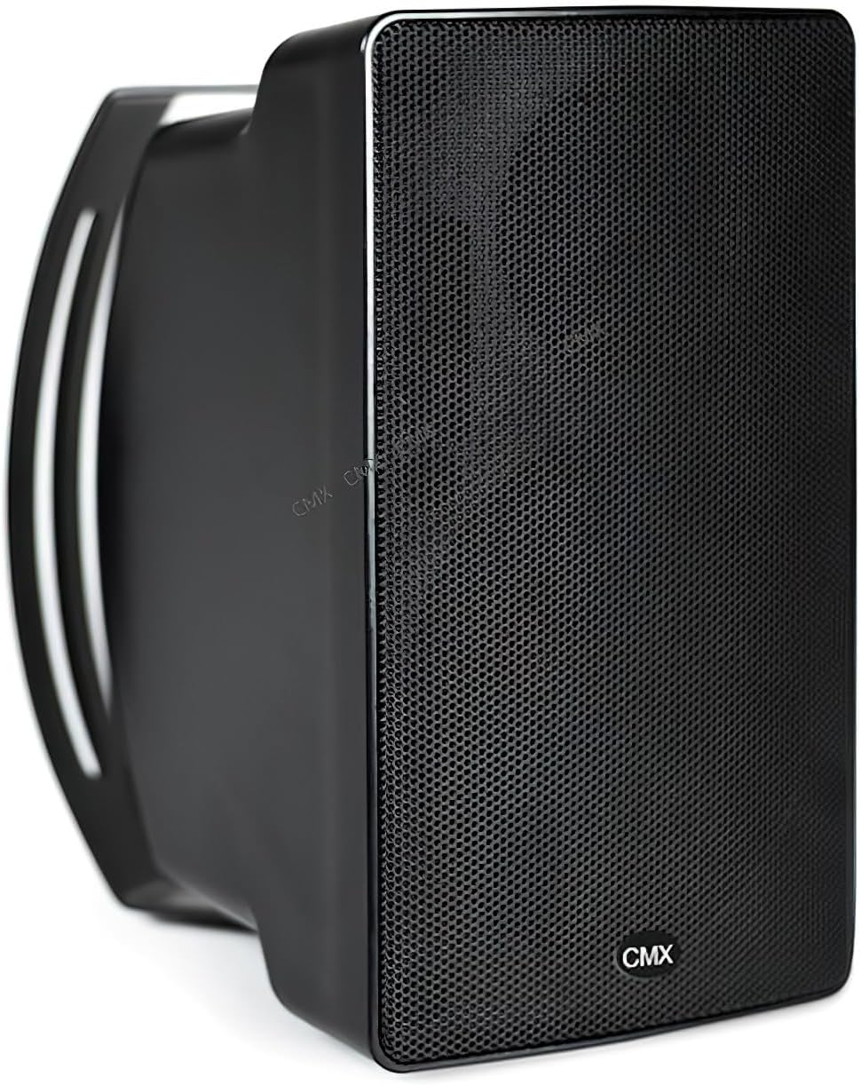 CMX Audio WSK-440P 2-Way Outdoor Wall Mount Loudspeaker, Black; Weatherproof; Water-Resistant IP66 Rate; Line Input 100V/70V with 8 Ohm Bypass; 4.5" Polypropylene Woofer and 0.75" Silk Tweeter