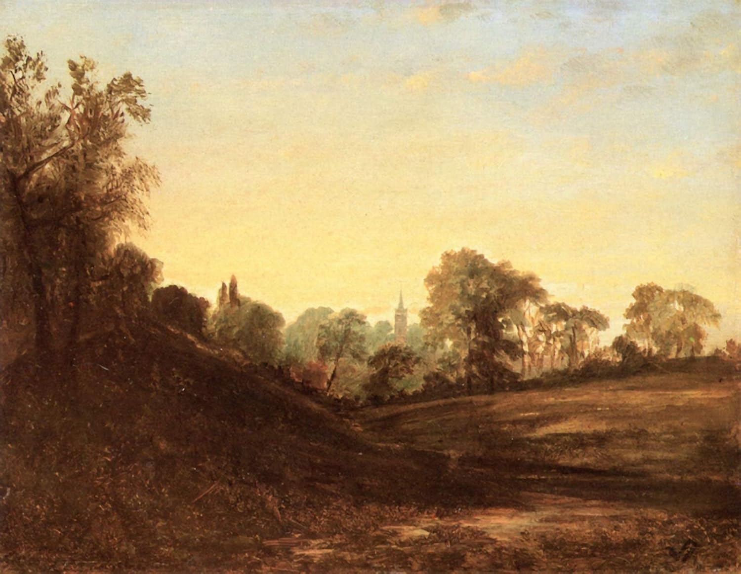 John Frederick Kensett Church at Hampstead 1846 Private