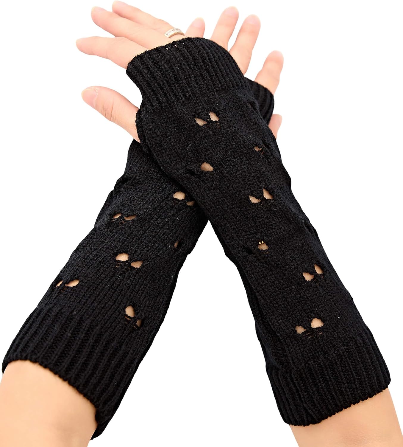 OTPEH Arm Warmers Fairy Grunge Fingerless Punk Goth Emo Gloves Y2K Accessories Cottagecore
