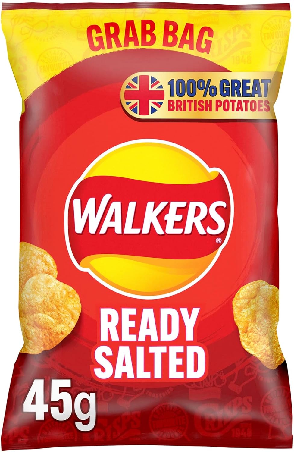 Walkers Ready Salted Crisps Grab Bags 32x45g Amazon.co.uk Grocery