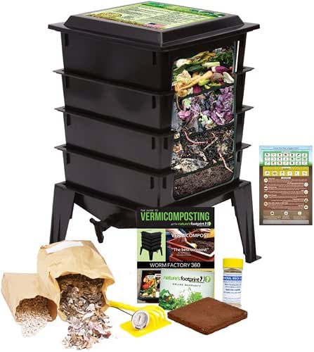 Worm Factory 360 Worm Composting Bin + Bonus What Can