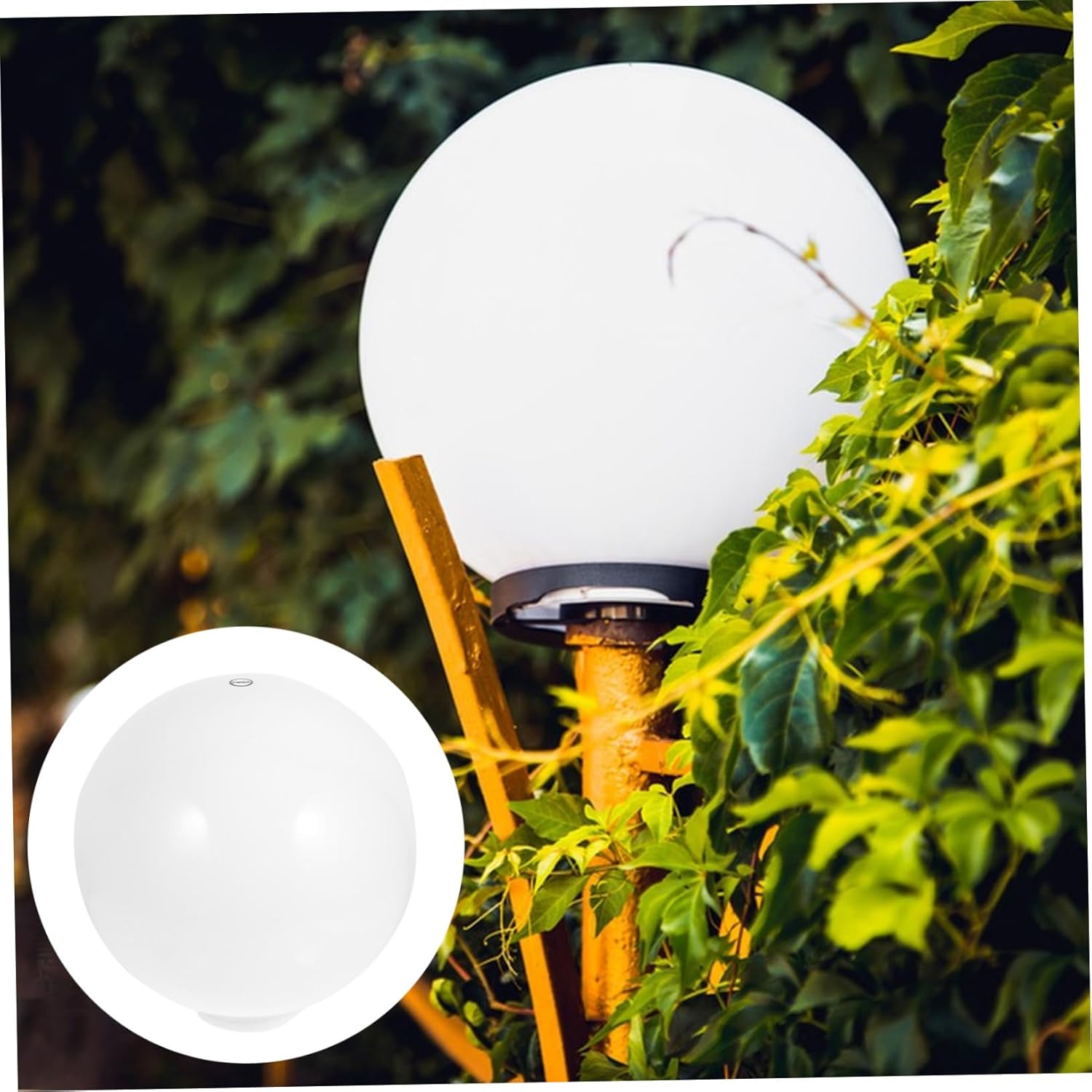 Acrylic Globe Lamp Shade Soft Light Diffuser Protective Cover for Outdoor Chandeliers and Wall Lamps Handmade Milk White Acrylic Socket Compatible for Home and Hotel Decor