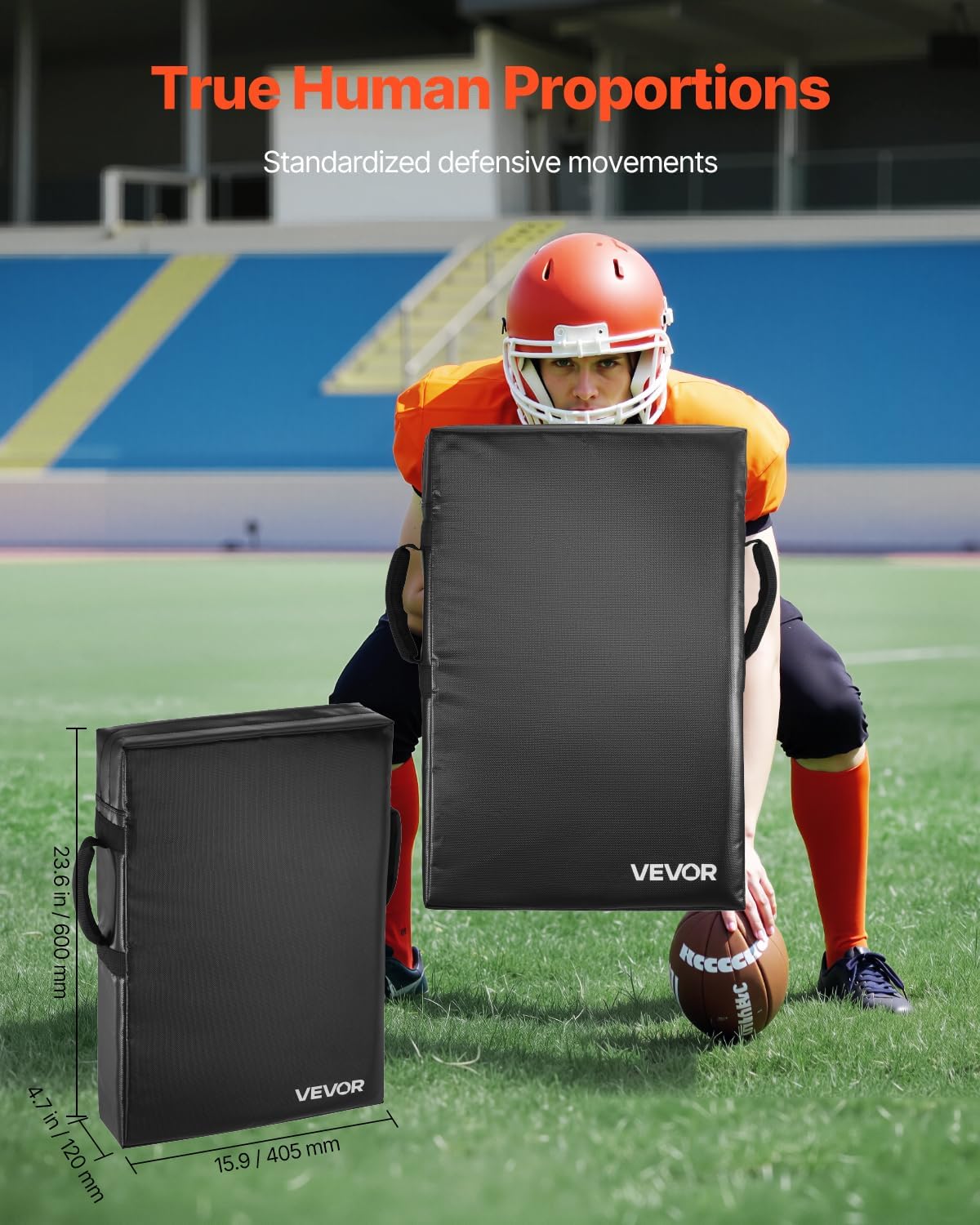 VEVOR PVC Step Over Dummy, High-Density Sponge Blocking Pad Equipment, Heavy Duty Tackle Dummies with Handles, Great for Footwork Drills Sports Training Practice