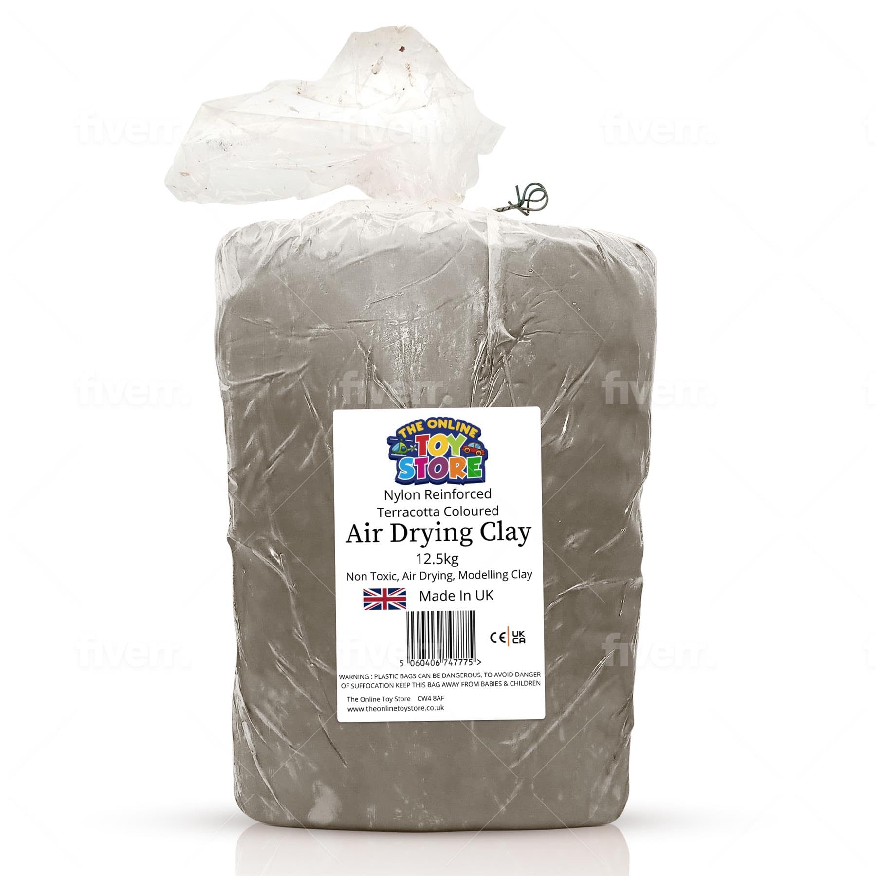 Air Drying Modelling Clay Nylon Reinforced 12.5kg (Stone)