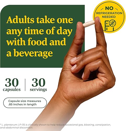 Miniatura 5 de MegaFood Probiótico digestivo  12 cepas de probióticos vegetarianos para mujeres y hombres, 30 mil millones de UFC, apoyan la salud intestinal, los