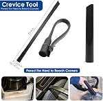 11 PCS Universal 1 1/4 Inch Vacuum Attachments Kit for Shop Vac Accessories with Vacuum Brush Attachments, Flexible Crevice Tool, Hose Adapters for 2 1/2" to 1 1/4" and 1 7/8" to 1" Hoses by DULESI