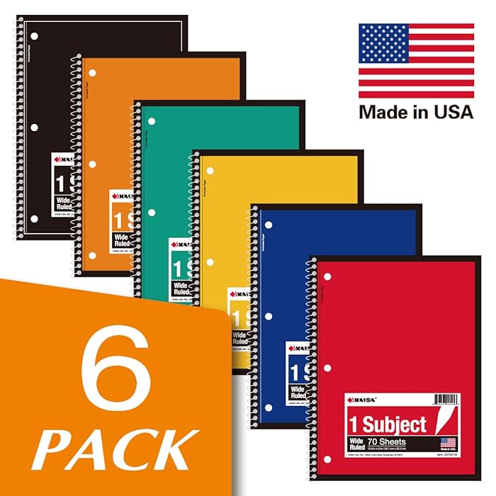 Buy Kaisa 1Subject Wirebound Notebook Spiral Note Book, 8x10.5inch