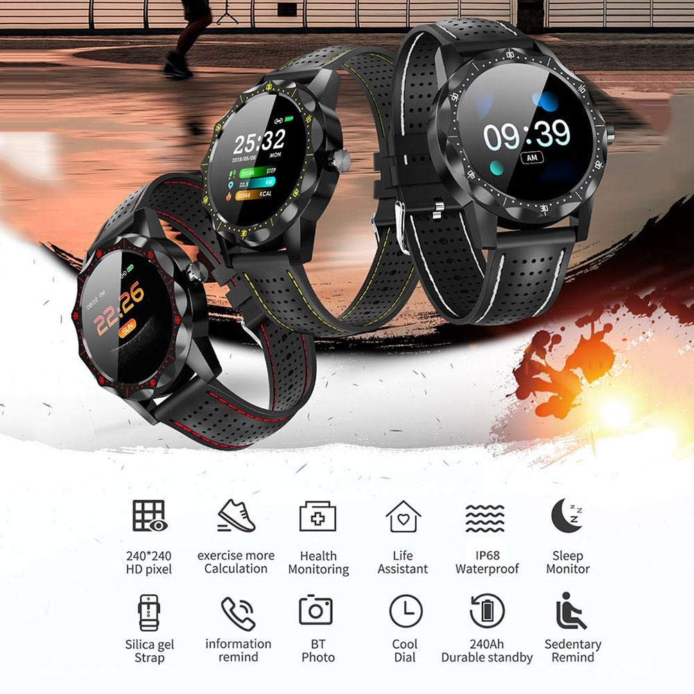 Montre Intelligente Réveil Fitness Tracker Prise en Charge Multilingue IP68 Étanche Bracelet Montre de Sport pour Course, Vélo, l'escalade