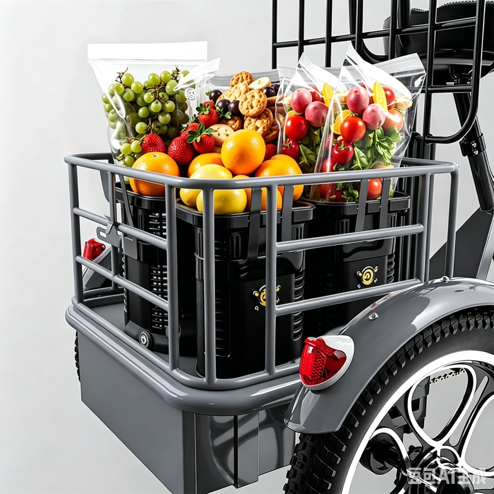 Tricycle Électrique Trois Roues, Vélo Électrique Adulte, Tricycle Cargo Électrique 16 Pouces, Batterie Li-ION 48 V 1056 Wh, Autonomie 120 À 150 Km, Porte-Bagages Grande Capacité 48V15Ah