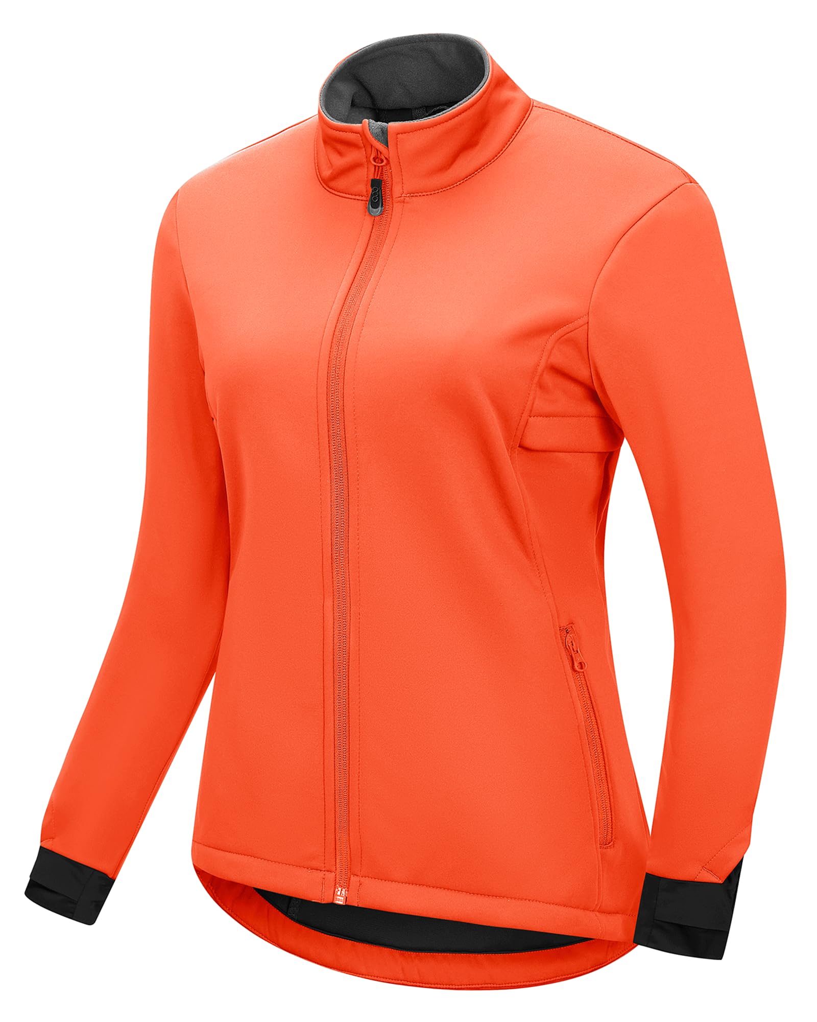 33,000ft Damen Fahhradjacke Wasserdichte Softshelljacke Winddichte Laufjacke Funktionsjacke Fleece Gefütterte Übergangsjacke Reflektierend Winter zum Radfahren, Laufen