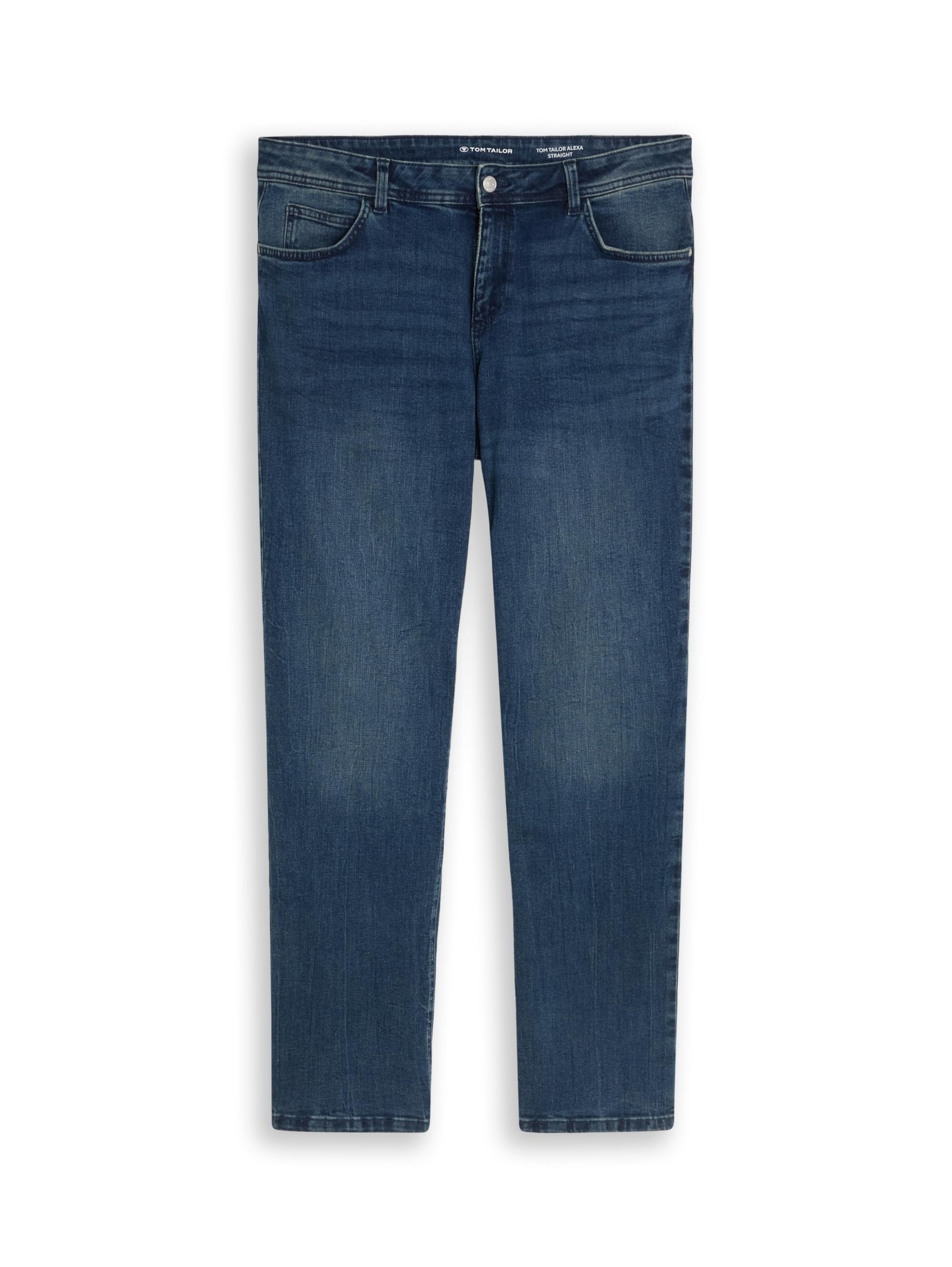 TOM TAILOR Damen 1008119 Alexa Straight Jeans, 10282 - Dark Stone Wash Denim, 34W / 30L EU – Ansicht 4