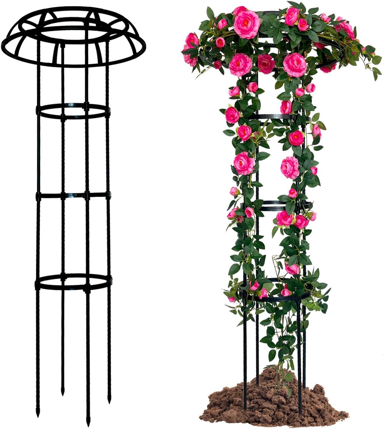 Garden Trellis for Climbing Plants Outdoor, 4.4 Feet Trellis for Climbing Plants, Sturdy Plant Support Trellis for Flowers Vegetable Fruits Vines