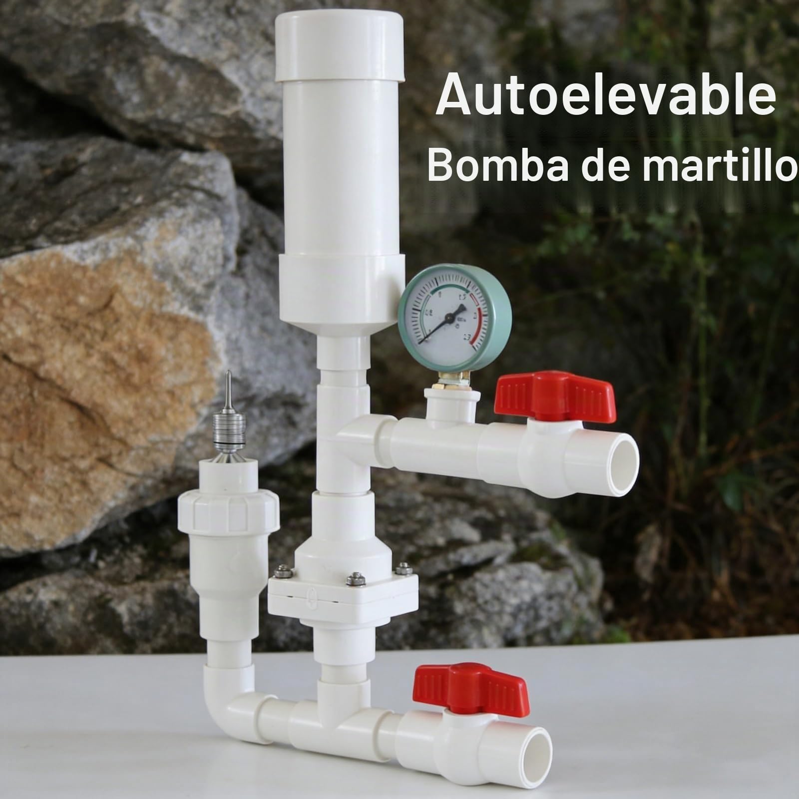 Bomba de agua de ariete hidráulico para riego de montaña, bomba de golpe de ariete, sin electricidad/no requiere combustible, para riego agrícola en zonas montañosas, elevación automática, autoelevaci