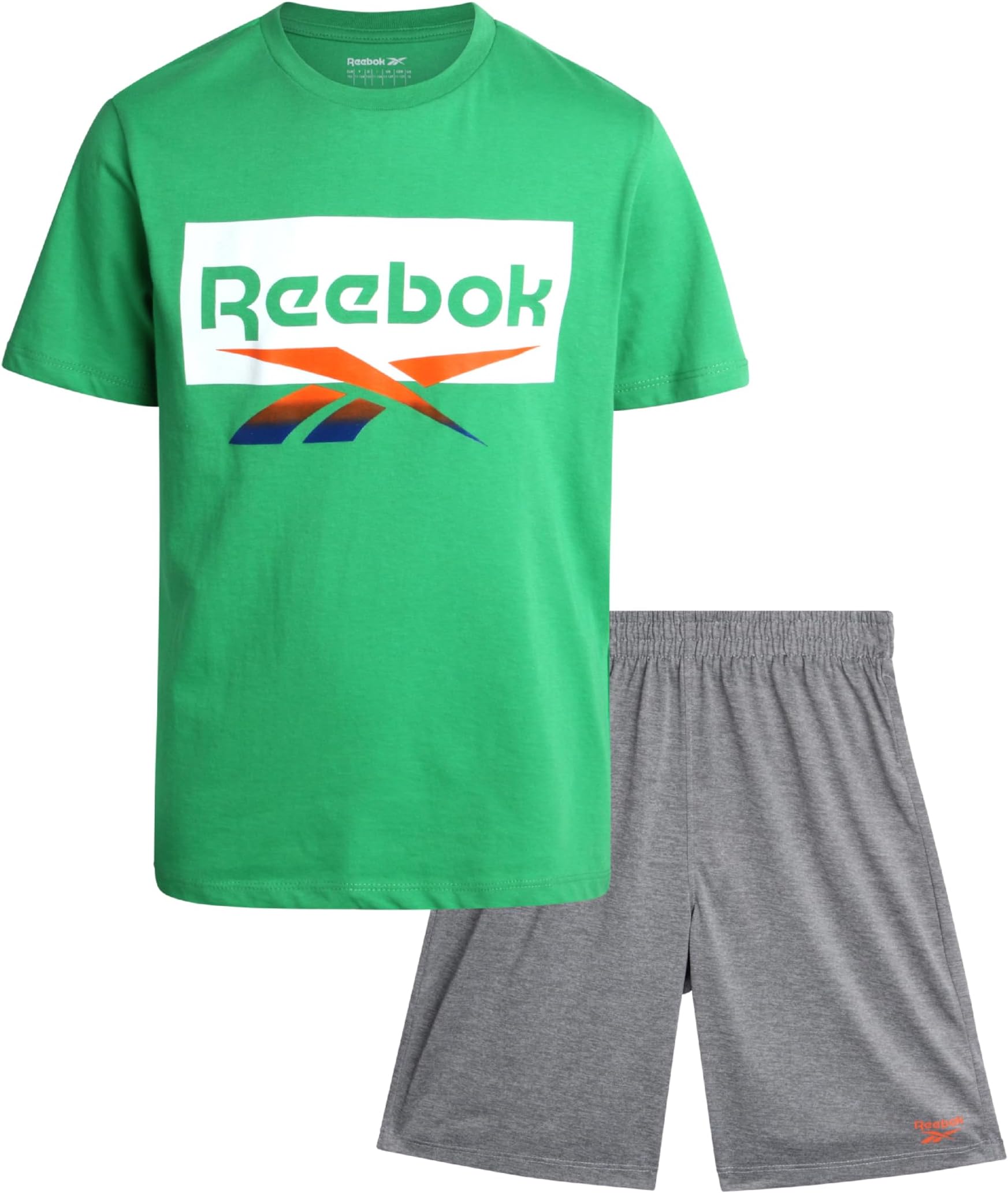 Reebok Boys’ Shorts Set – 2 Piece Performance T-Shirt and Basketball Gym Shorts (8-12)
