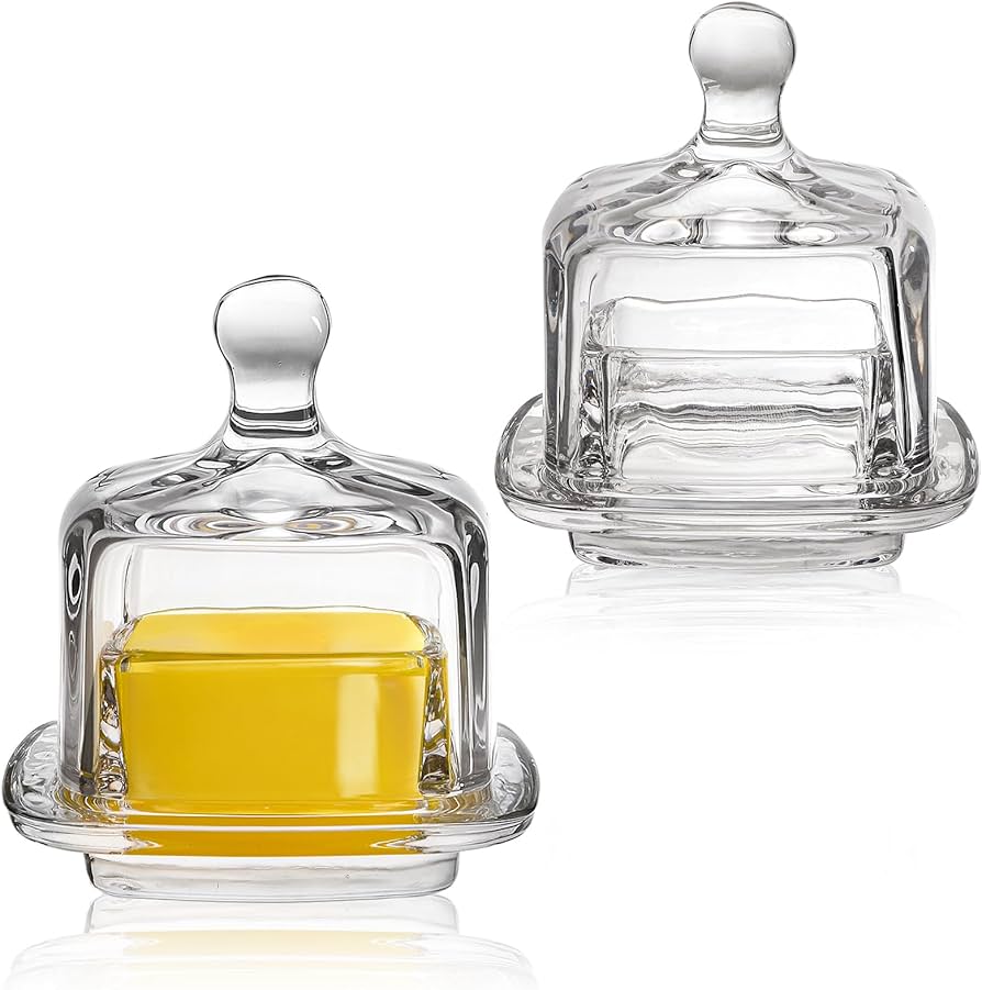 Amazon | ZOOFOX ガラスバターディッシュ 2個パック 小さなガラス