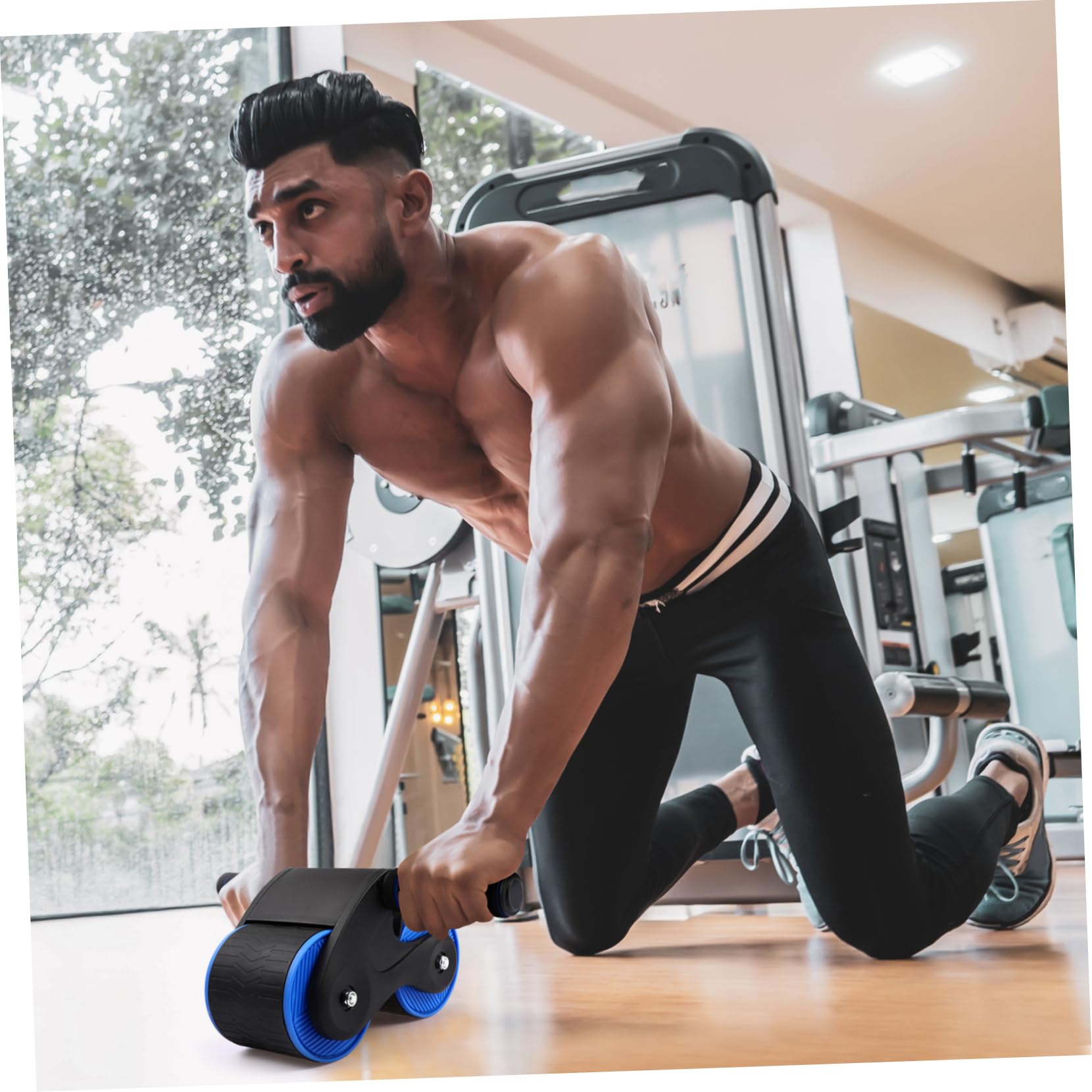 BESPORTBLE Bauchroller Mit Automatischer Rückfederung Ab-wheel Für Muskeltraining Kniematte Für Bauch Rücken Und