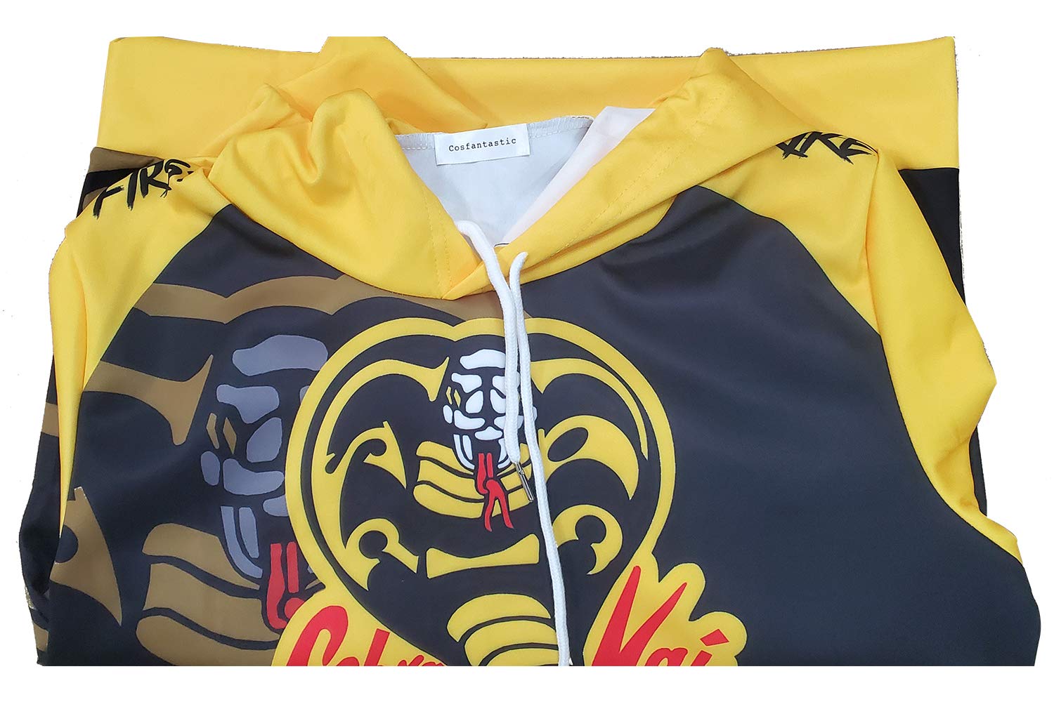 Karate Hoodie Costume No Mercy Sweatshirt Yellow Fist Halloween