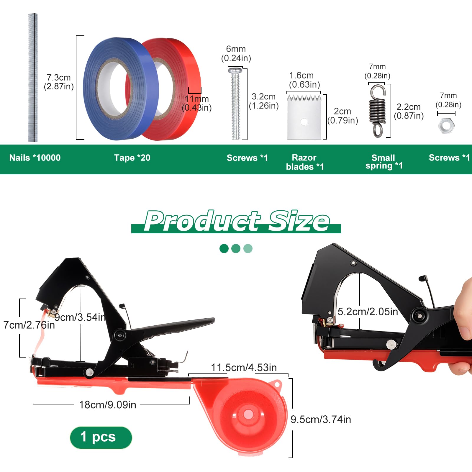 Faankiton Plant Tying Machine, Garden Tape Tool Plant Binding Machine, Plant Tying Tool - Image 3