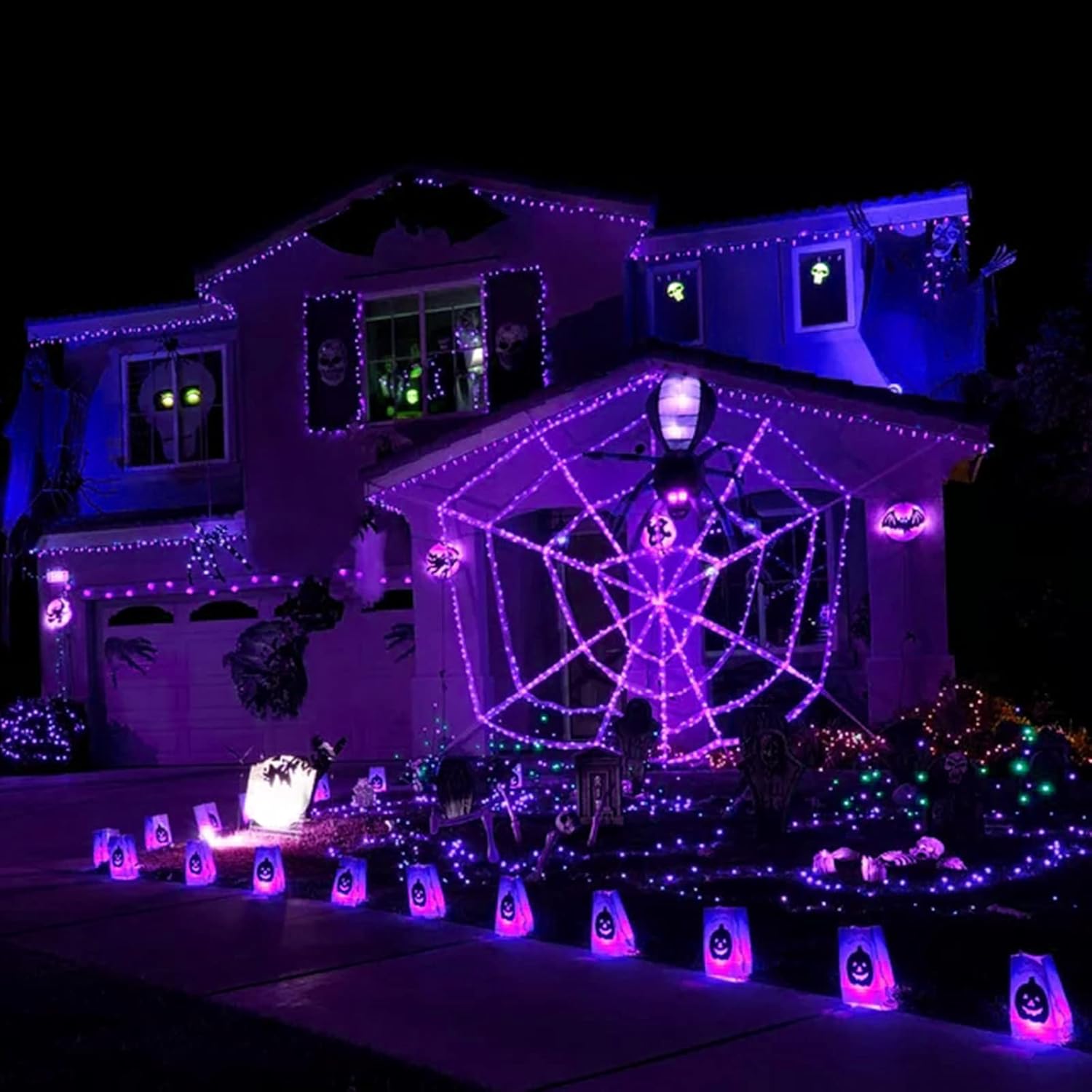 JMEXSUSS Purple Solar Halloween Lights（Solar String Lights and Solar Fairy Lights）
