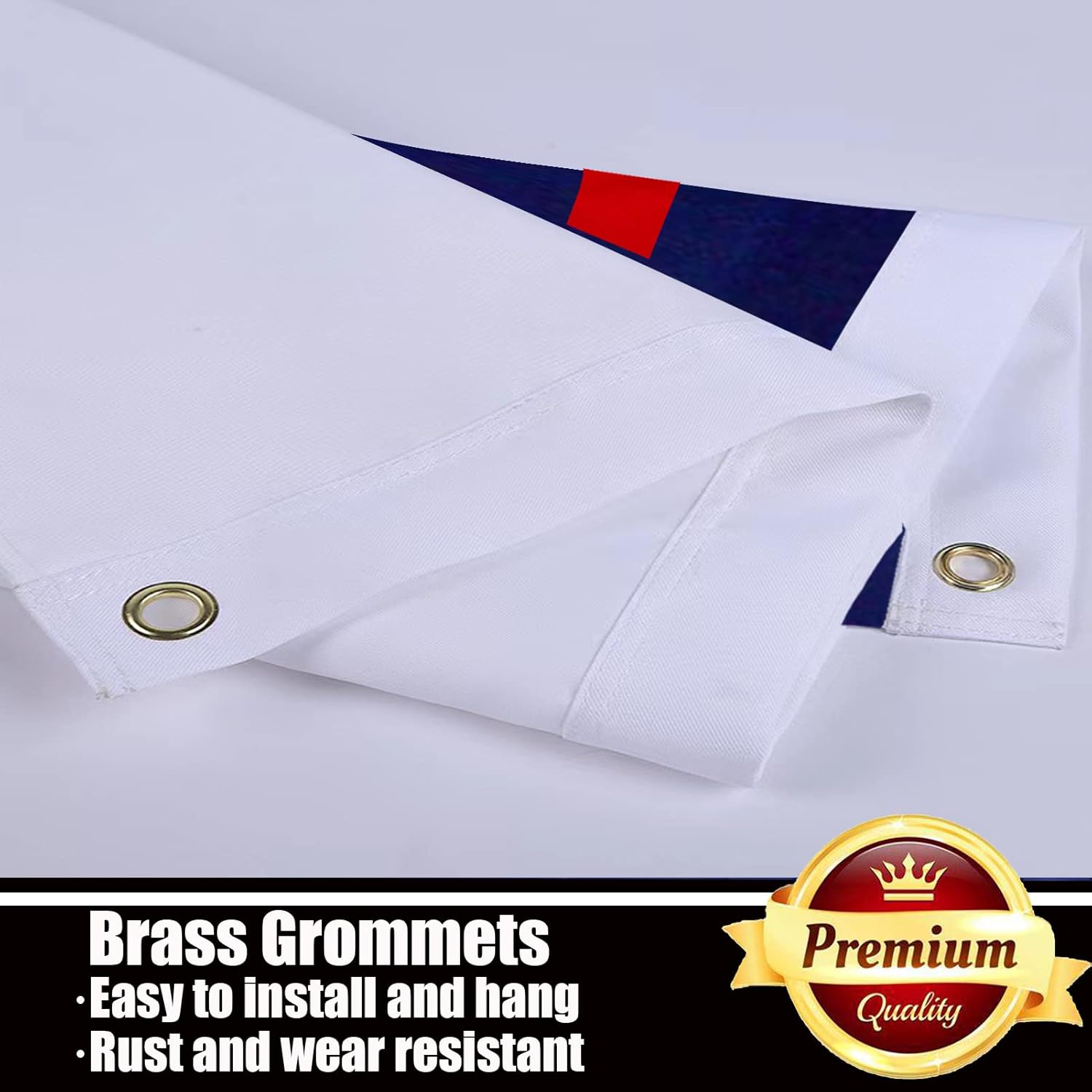 Christian Jesus Cross Flag 3x5 Outdoor Double Sided 3 Ply-Vivid Color Clear Pattern Reinforcement Sewing Durable Polyester with 2 Brass Grommets - Image 4