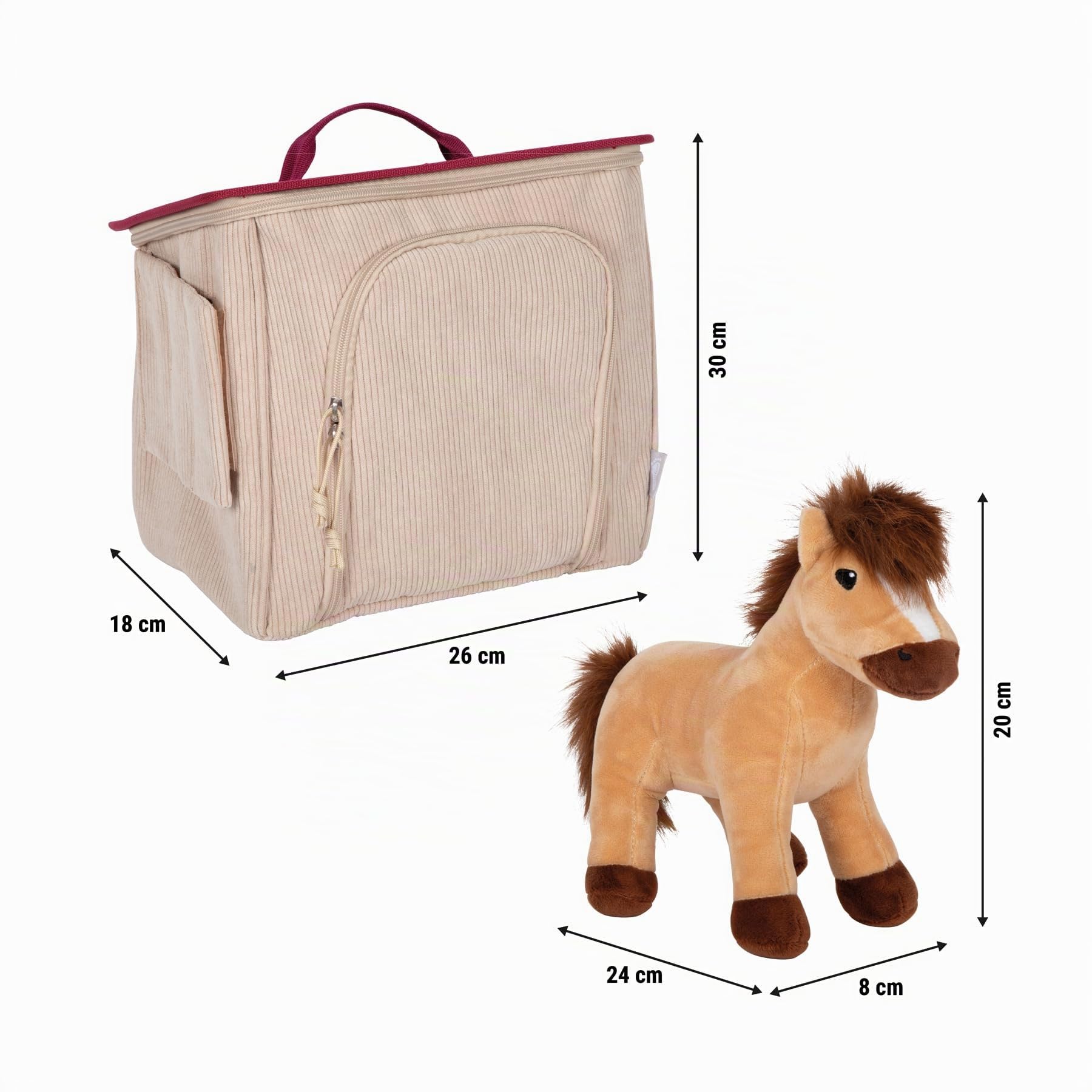 Small Foot Set Caballo con establo y Acc. en Bolsa, Equipo para Montar y cuidar, a Partir de 2 años, 12731