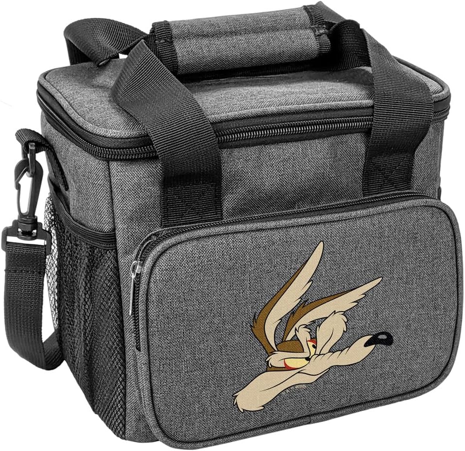 Popfunk Looney Tunes Wile E Coyote Soft Insulated Cooler Bag, Large Lunch Bag, Lightweight, Thermal and Reusable for Office, Picnic, Beach