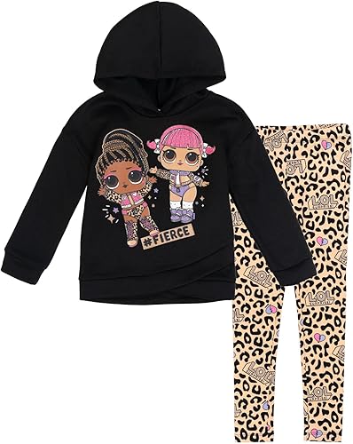 L.O.L. Surprise! Roller Sk8er Daring Diva Diva - Conjunto de sudadera con capucha y leggings de forro polar para niñas pequeñas y grandes