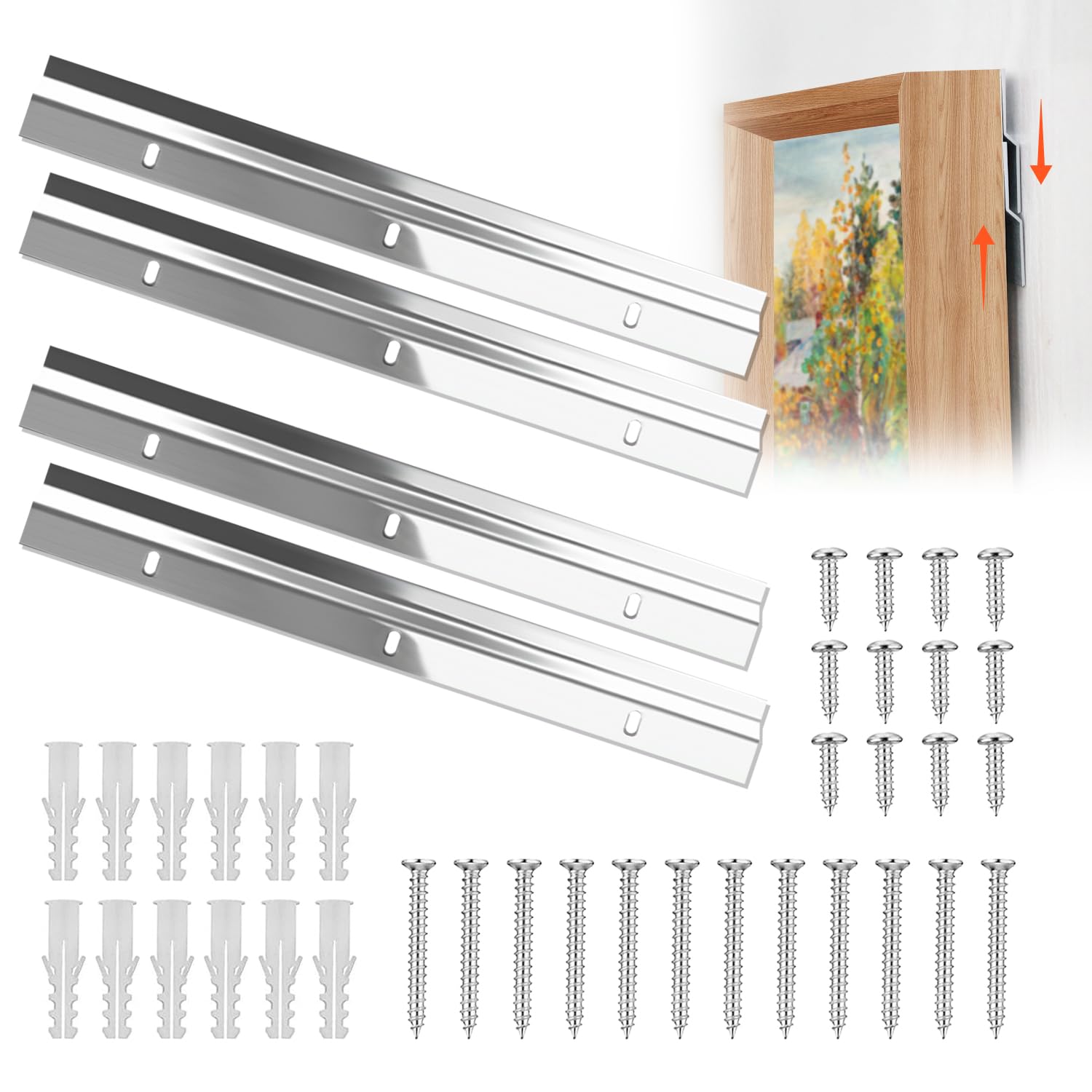 4 Pcs Ganci Per Quadri Muro,Ganci Appendi Quadri,Ganci Per