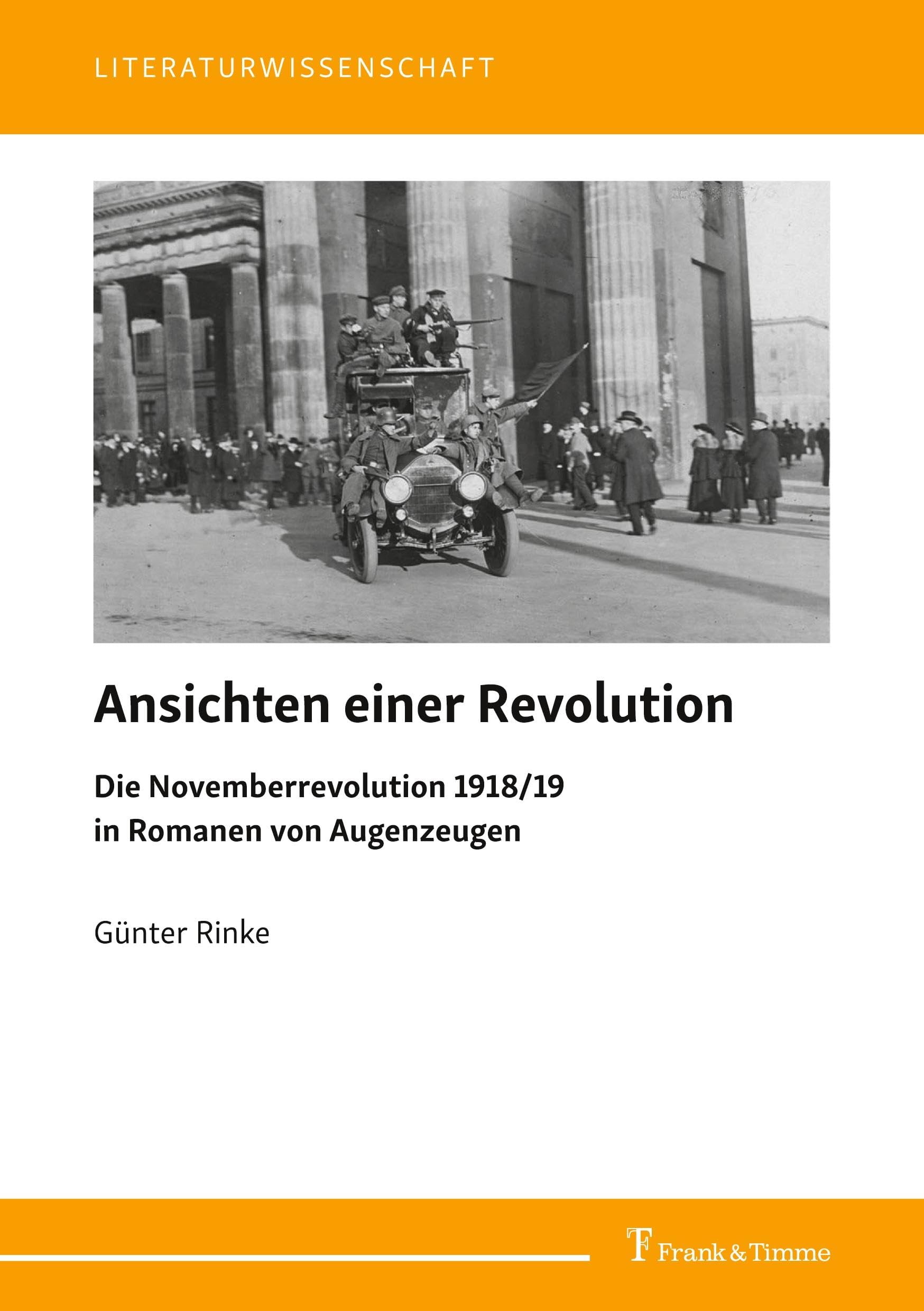 Ansichten einer Revolution: Die Novemberrevolution 1918/19 in Romanen von Augenzeugen (Literaturwissenschaft)