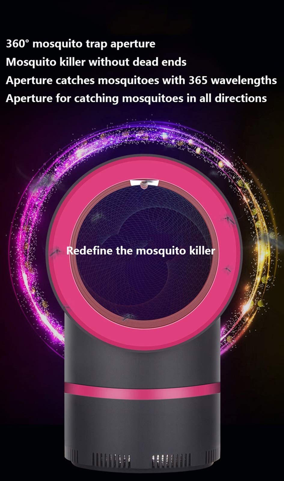 Trappola per Insetti，Lampada Elettronica Anti-zanzara Potente Zapper Elettrico per Insetti per Zanzare da Interno Bug Zapper Light UV Insect Killer Portatile per Il Campeggio