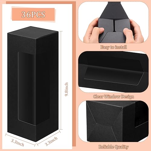 Miniatura 2 de PerKoop 36 cajas de regalo con cinta para vasos de sublimación, cajas de exposición transparentes de 12 onzas, 20 onzas, 30 onzas, prensa de calor