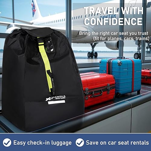 Miniatura 5 de Bolsa de viaje para asiento de automóvil para avión, se adapta a asientos de automóvil infantiles, asientos convertibles, asientos elevadores, bases