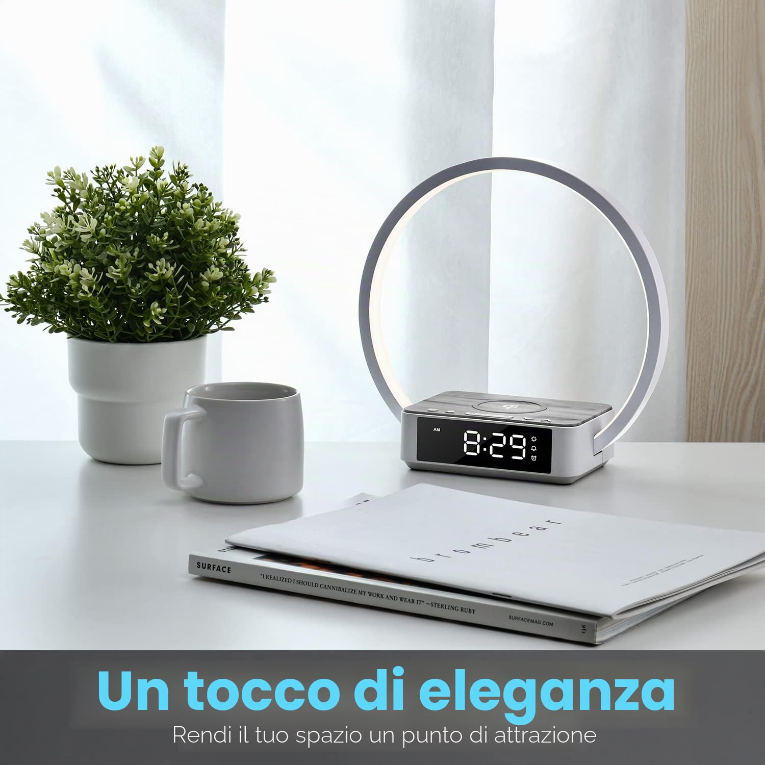 GreHom WILIT Lampada da Comodino con Ricarica Wireless 10W — immagine 13 di 16