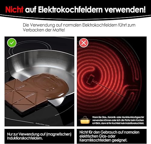 Miniatura 4 de KitchenRaku Alfombrilla protectora de placa de inducción grande, 20.4 x 30.7 pulgadas, cubiertas magnéticas translúcidas para quemadores de estufa