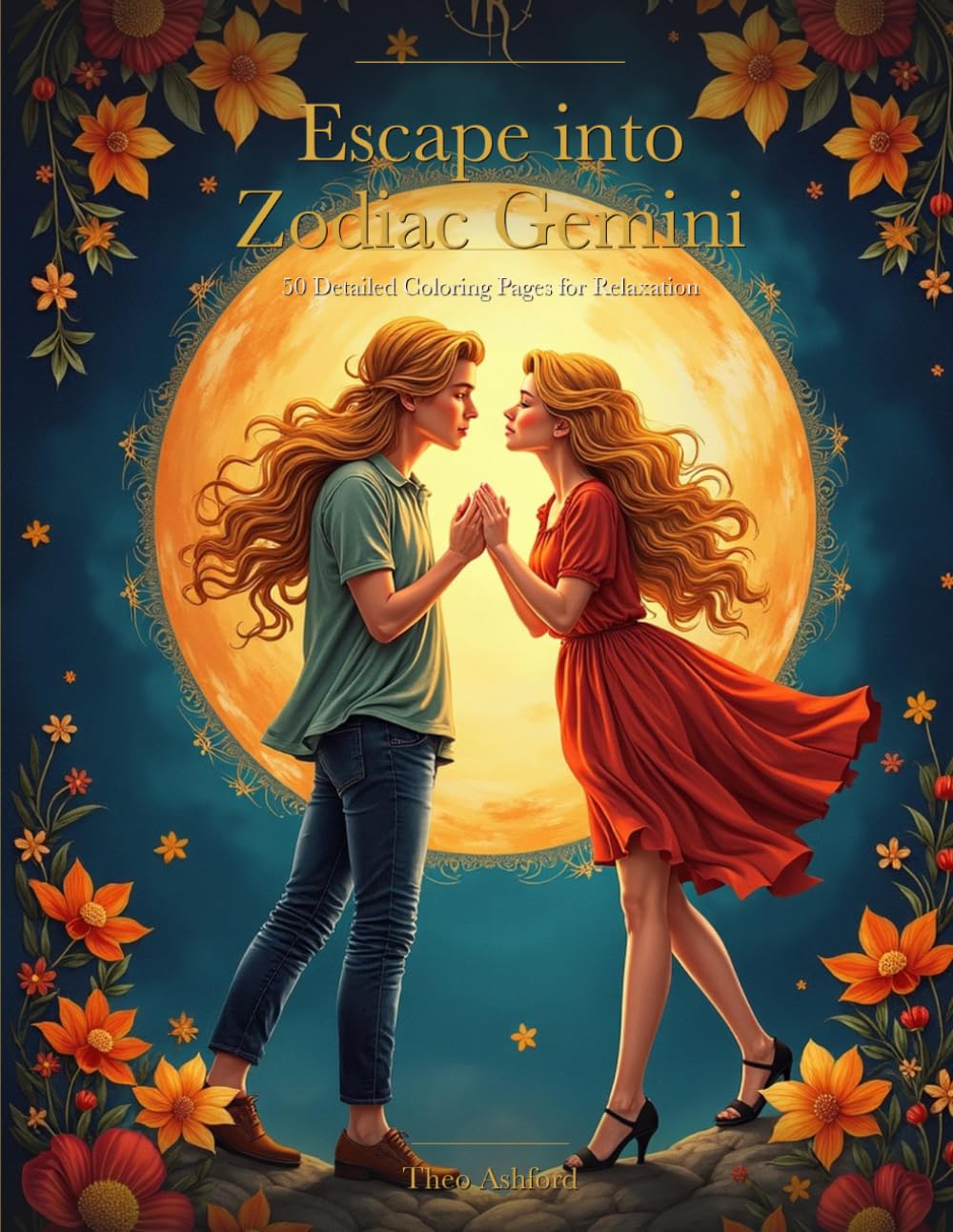 Escape into Zodiac Gemini: 50 Detailed Coloring Pages for Relaxation