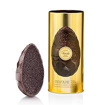 Venchi – Uovo di Cioccolato Chocoviar 75%, Gusto Extra Fondente 75%, con Granella Extra Fondente, con Sorpresa, Senza Glutine, Vegano, 350 gr, Collezione Pasqua, Idea Regalo