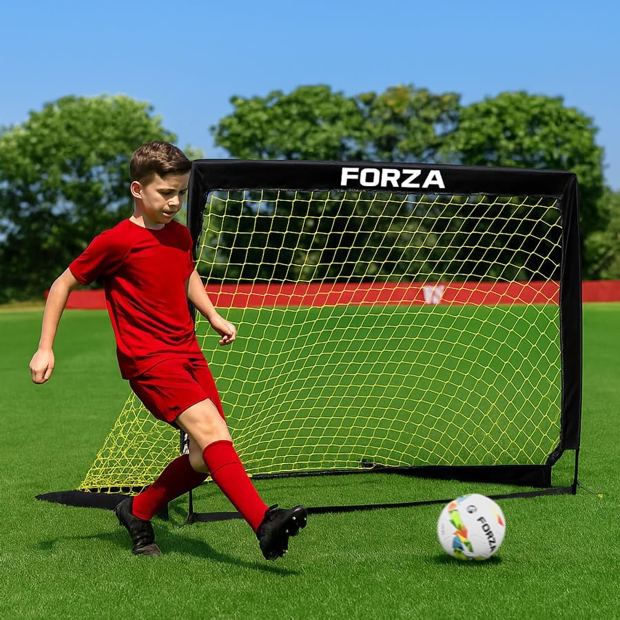 Square Pop-Up Soccer Goal [4 Sizes] | Portable Goal Posts for Kids Shooting Practice - Pop-Up in Minutes | Single or Pair of Goals